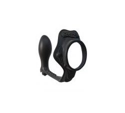 Rock Hard Ass Gasm Vibrating Ring--Black